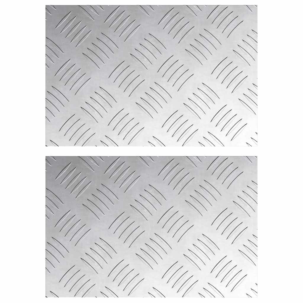 Trappe Tread 2 stk. 30 x 20 cm Sølv Aluminium Rektangulær