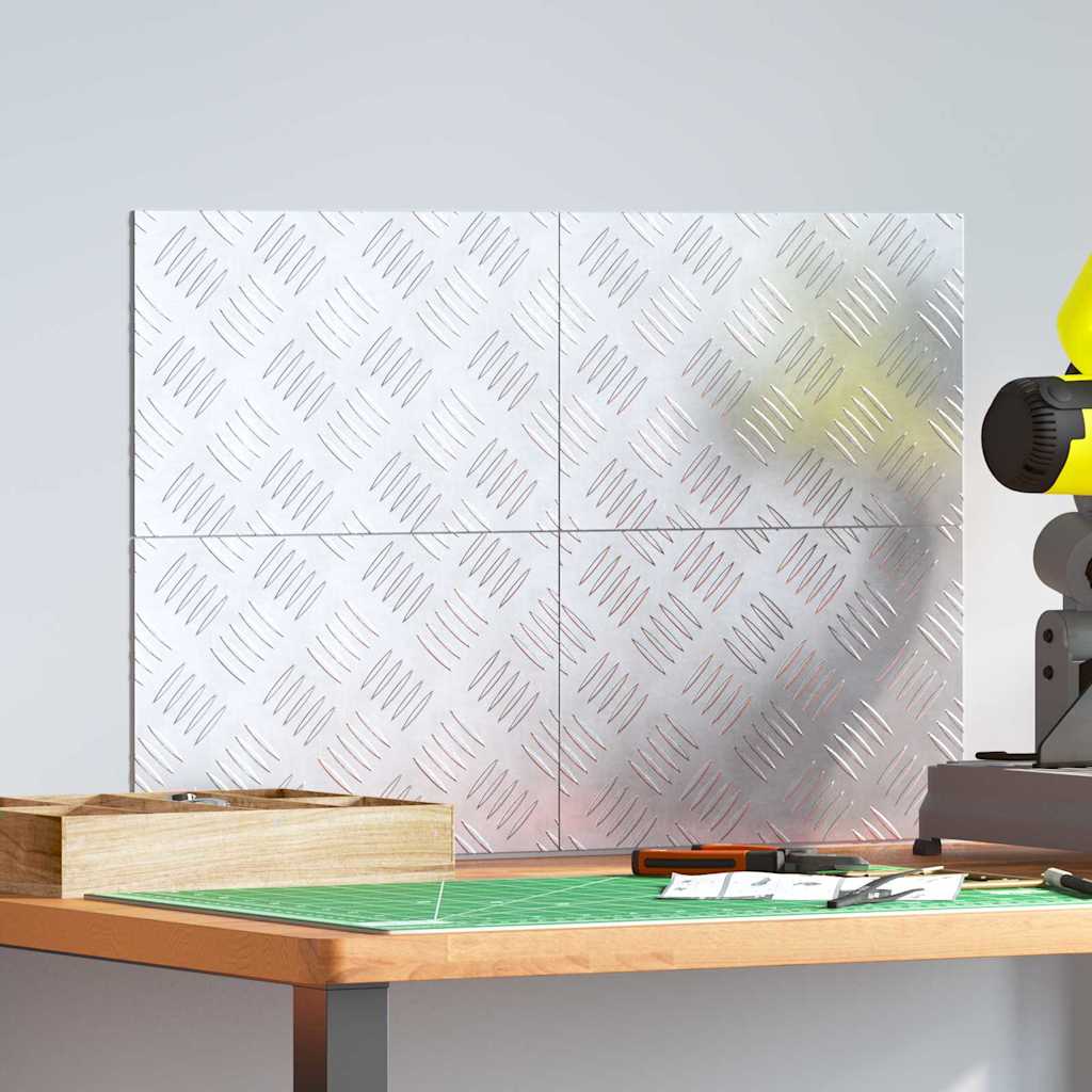 Trappe Tread 4 stk. 30 x 20 cm Sølv Aluminium Rektangulær