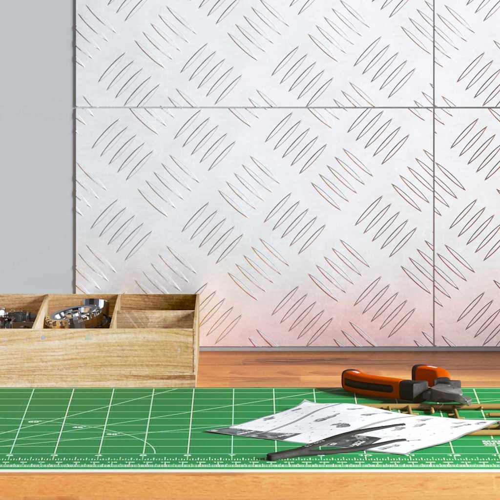 Trappe Tread 4 stk. 30 x 20 cm Sølv Aluminium Rektangulær