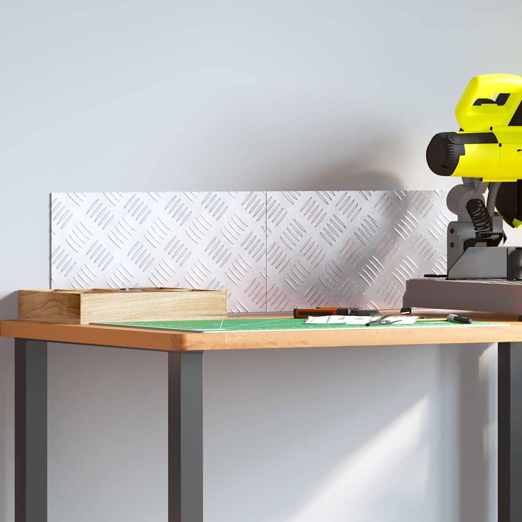 Trappe Tread 2 stk. 40 x 20 cm Sølv Aluminium Rektangulær