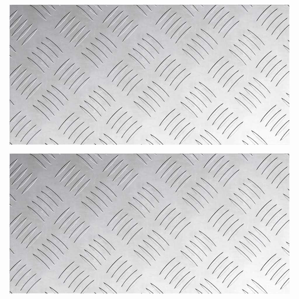 Trappe Tread 2 stk. 40 x 20 cm Sølv Aluminium Rektangulær