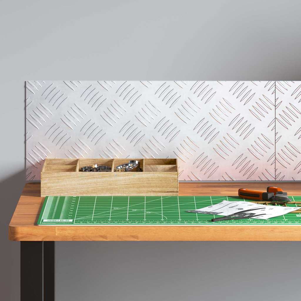 Trappe Tread 2 stk. 50 x 20 cm Sølv Aluminium Rektangulær