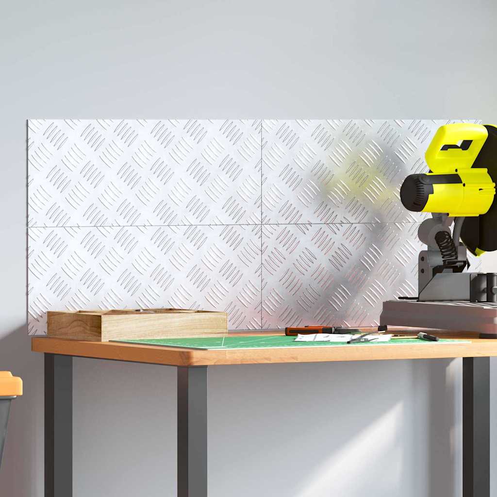 Trappe Tread 4 stk. 50 x 20 cm Sølv Aluminium Rektangulær