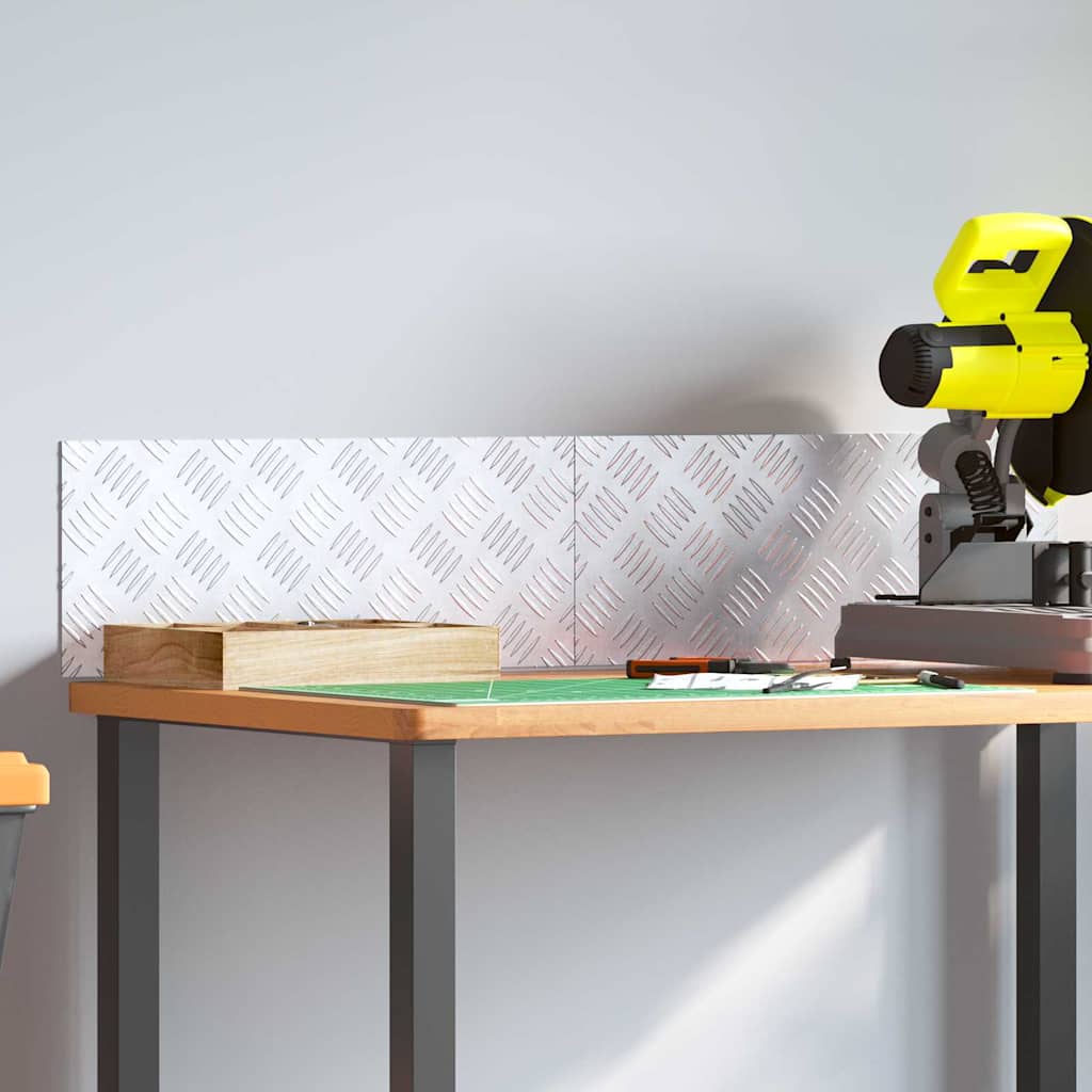 Trappe Tread 2 stk. 50 x 20 cm Sølv Aluminium Rektangulær