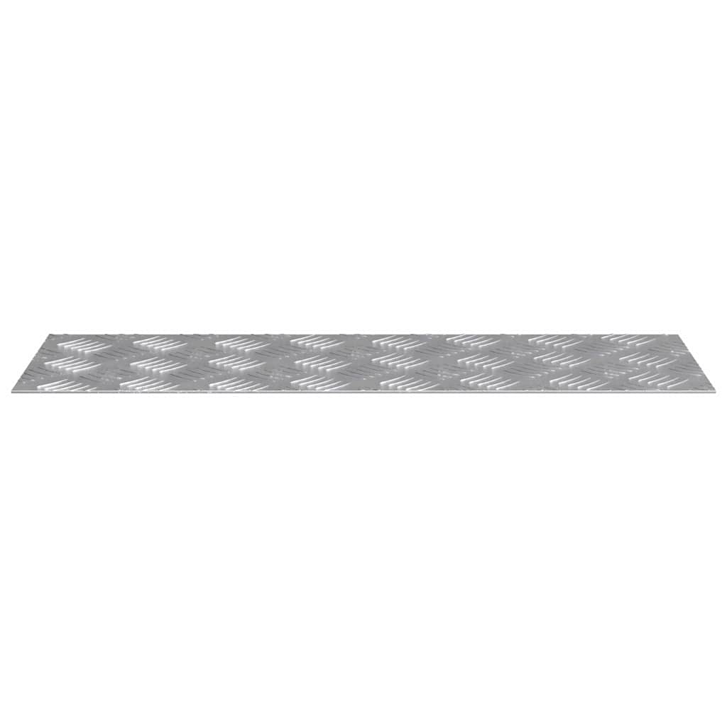 Trappe Tread 2 stk. 60 x 20 cm Sølv Aluminium Rektangulær