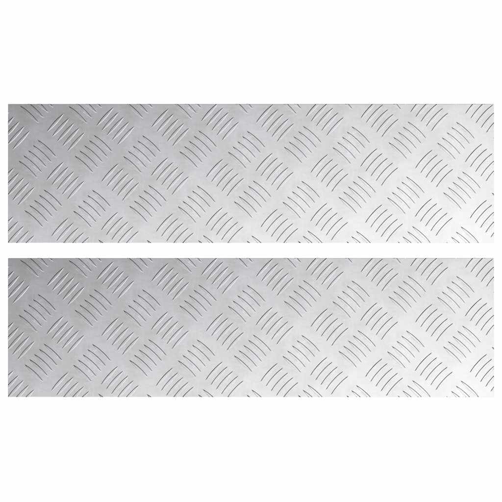 Trappe Tread 2 stk. 70 x 20 cm Sølv Aluminium Rektangulær