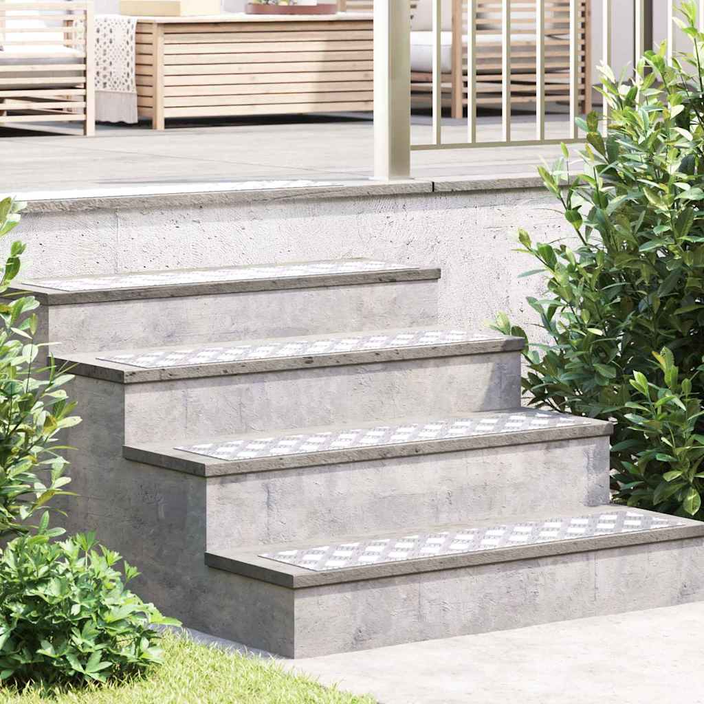Trappe Tread 2 stk. 90 x 20 cm Sølv Aluminium Rektangulær