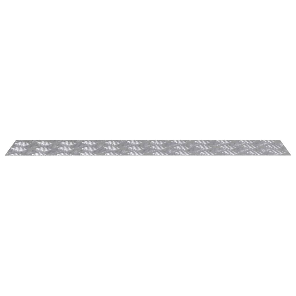 Trappe Tread 2 stk. 90 x 20 cm Sølv Aluminium Rektangulær