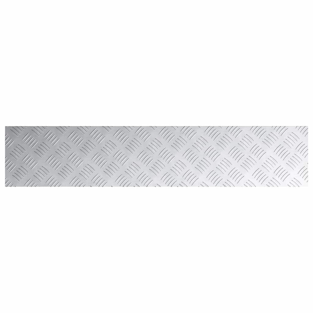 Trappe Tread 4 stk. 100 x 20 cm Sølv Aluminium Rektangulær