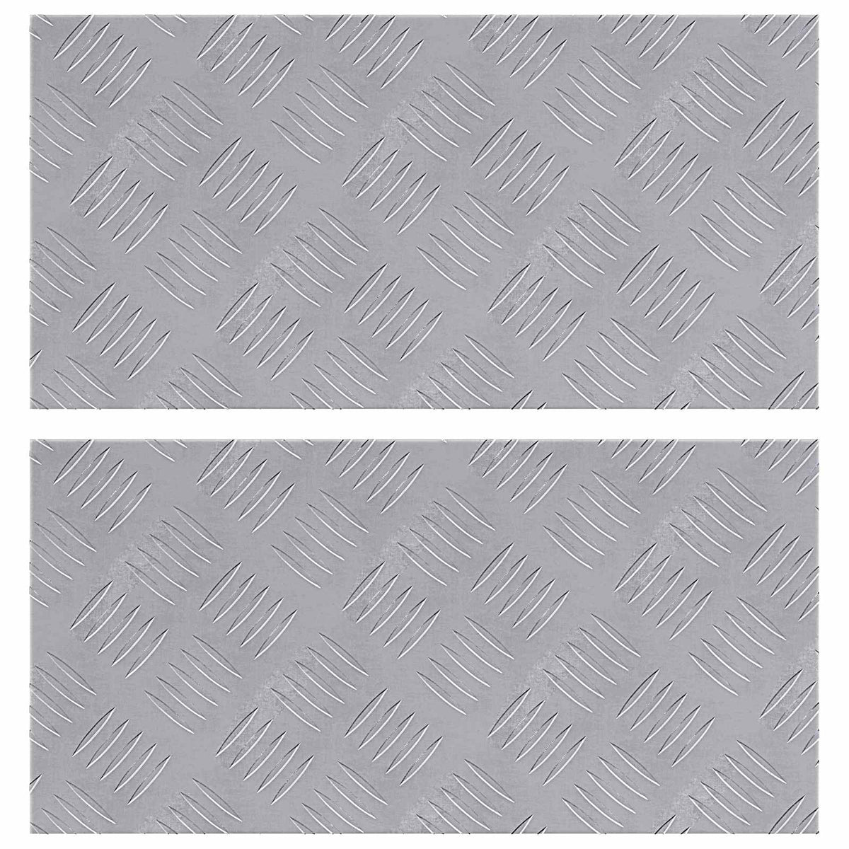 Trappe Tread 2 stk. 50 x 25 cm Sølv Aluminium Rektangulær
