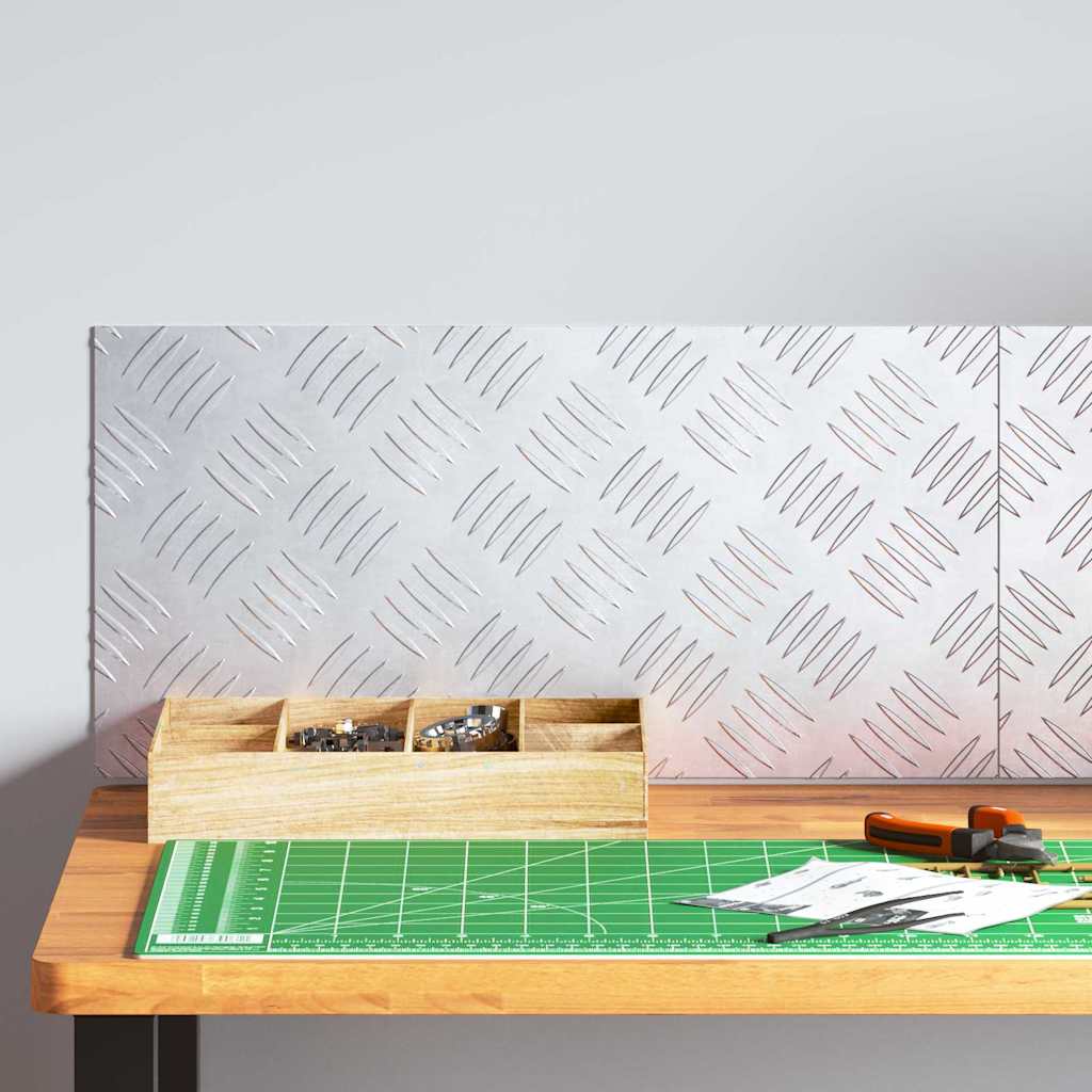 Trappe Tread 2 stk. 50 x 25 cm Sølv Aluminium Rektangulær