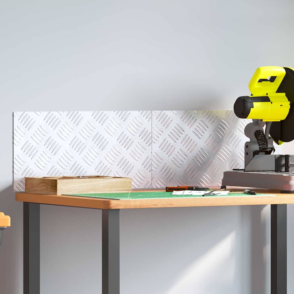 Trappe Tread 2 stk. 50 x 25 cm Sølv Aluminium Rektangulær