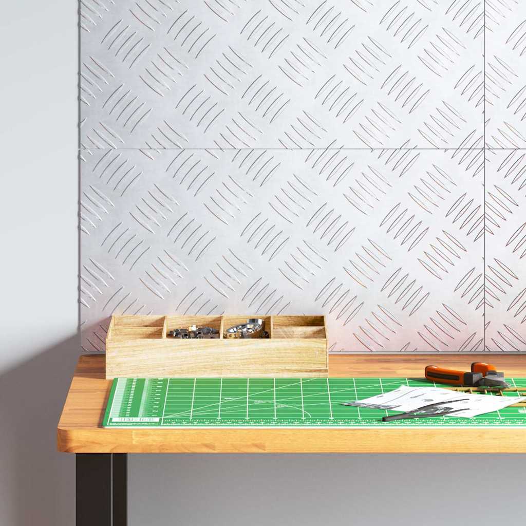 Trappe Tread 4 stk. 50 x 25 cm Sølv Aluminium Rektangulær