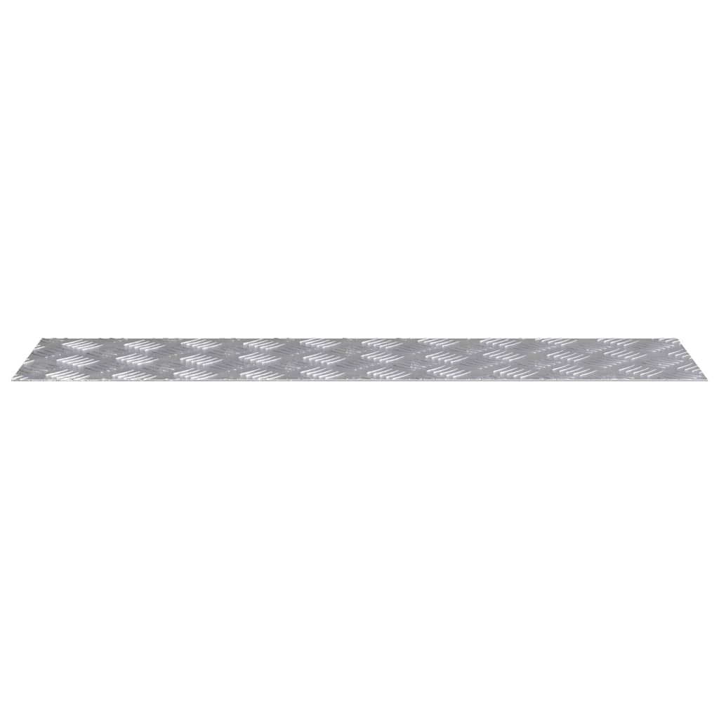 Trappe Tread 4 stk. 100 x 25 cm Sølv Aluminium Rektangulær