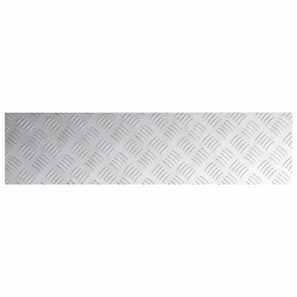 Trappe Tread 4 stk. 100 x 25 cm Sølv Aluminium Rektangulær