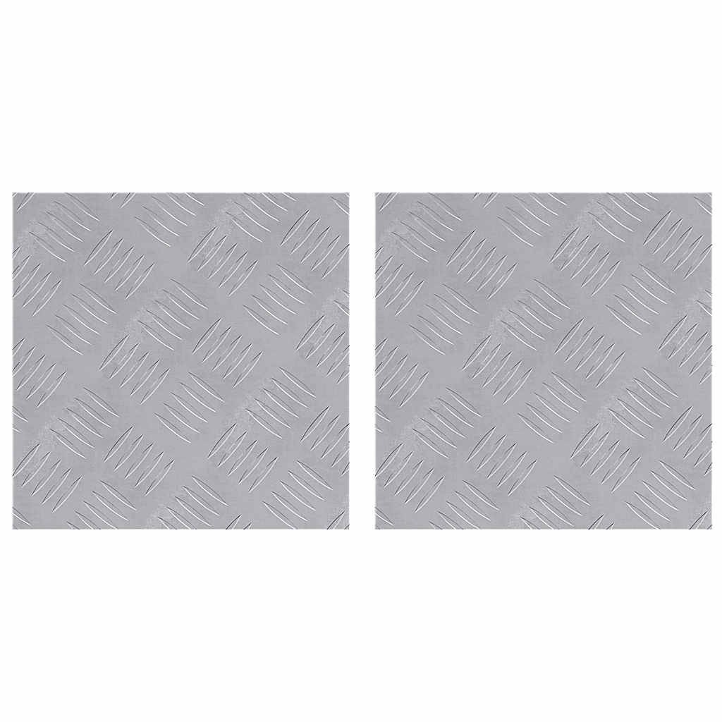 Trappe Tread 2 stk. 30 x 30 cm Sølv Aluminium Firkantet
