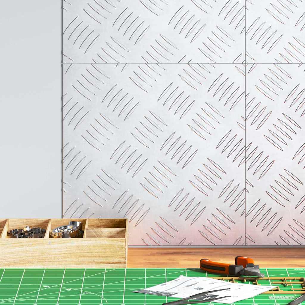 Trappe Tread 4 stk. 30 x 30 cm Sølv Aluminium Firkantet
