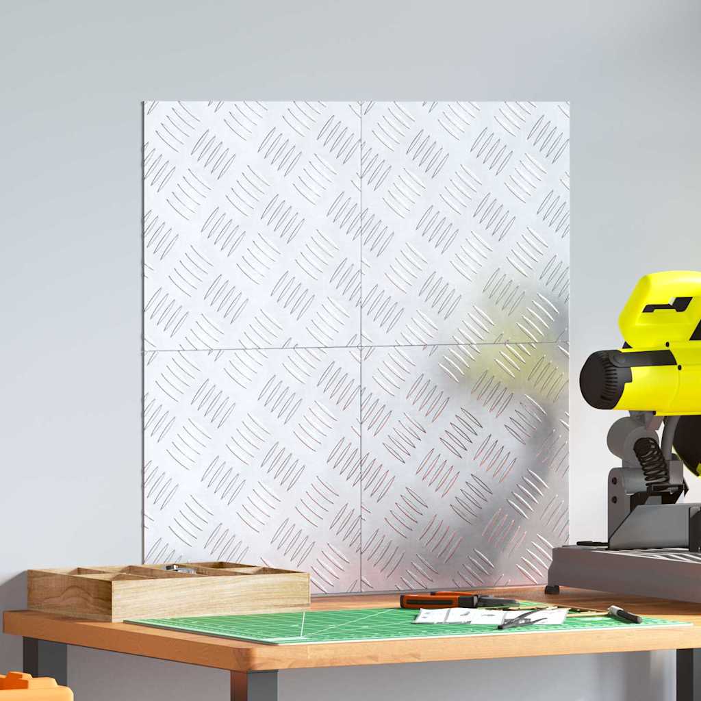 Trappe Tread 4 stk. 30 x 30 cm Sølv Aluminium Firkantet