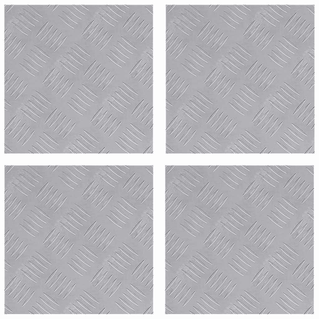Trappe Tread 4 stk. 30 x 30 cm Sølv Aluminium Firkantet