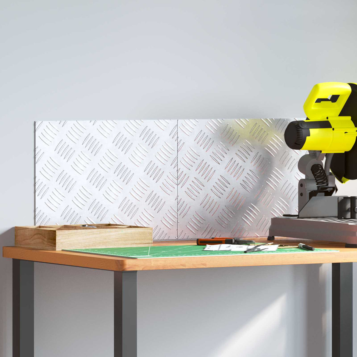 Trappe Tread 2 stk. 40 x 30 cm Sølv Aluminium Rektangulær