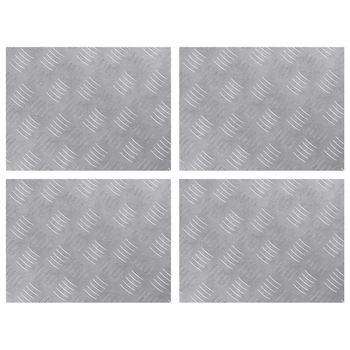 Trappe Tread 4 stk. 40 x 30 cm Sølv Aluminium Rektangulær