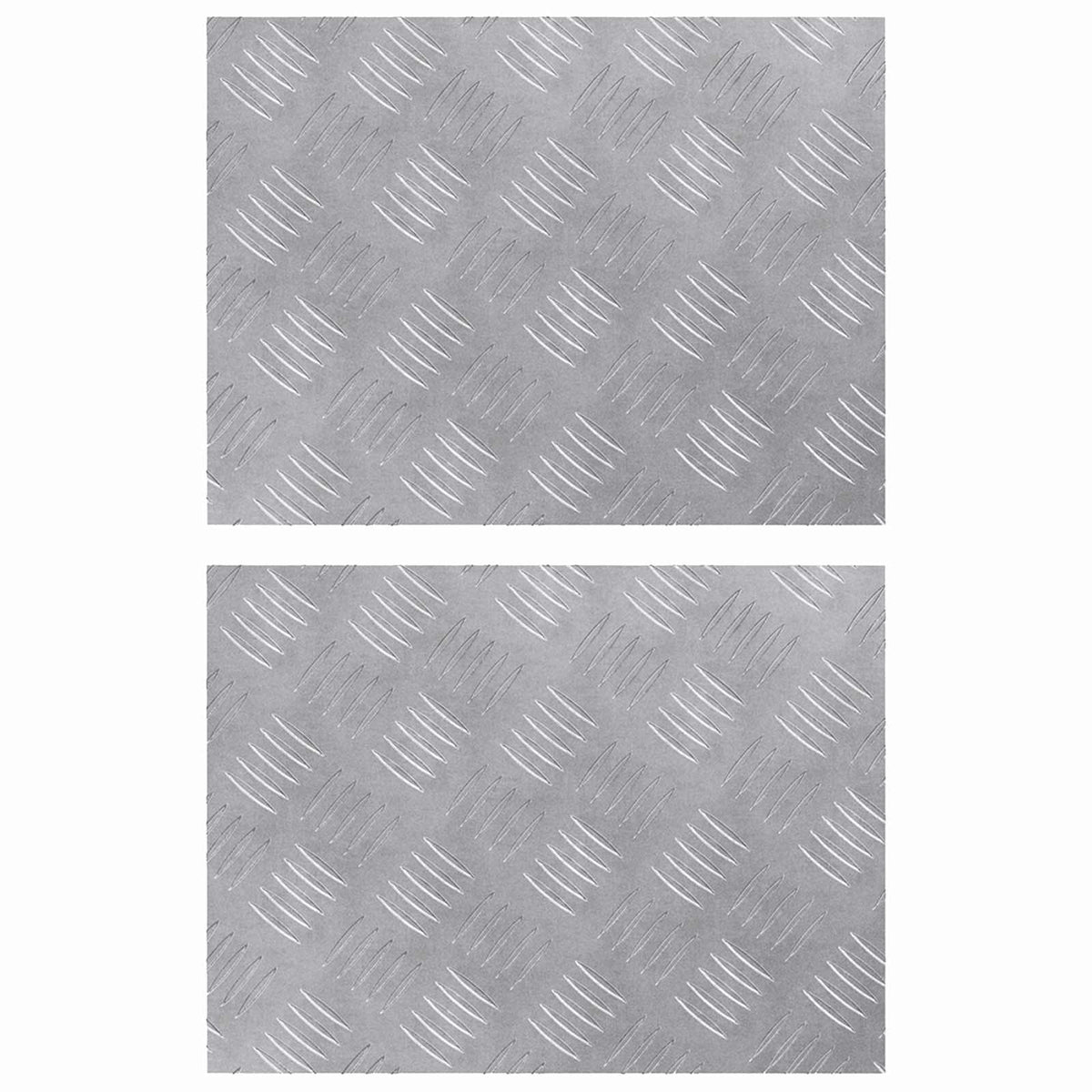 Trappe Tread 2 stk. 40 x 30 cm Sølv Aluminium Rektangulær