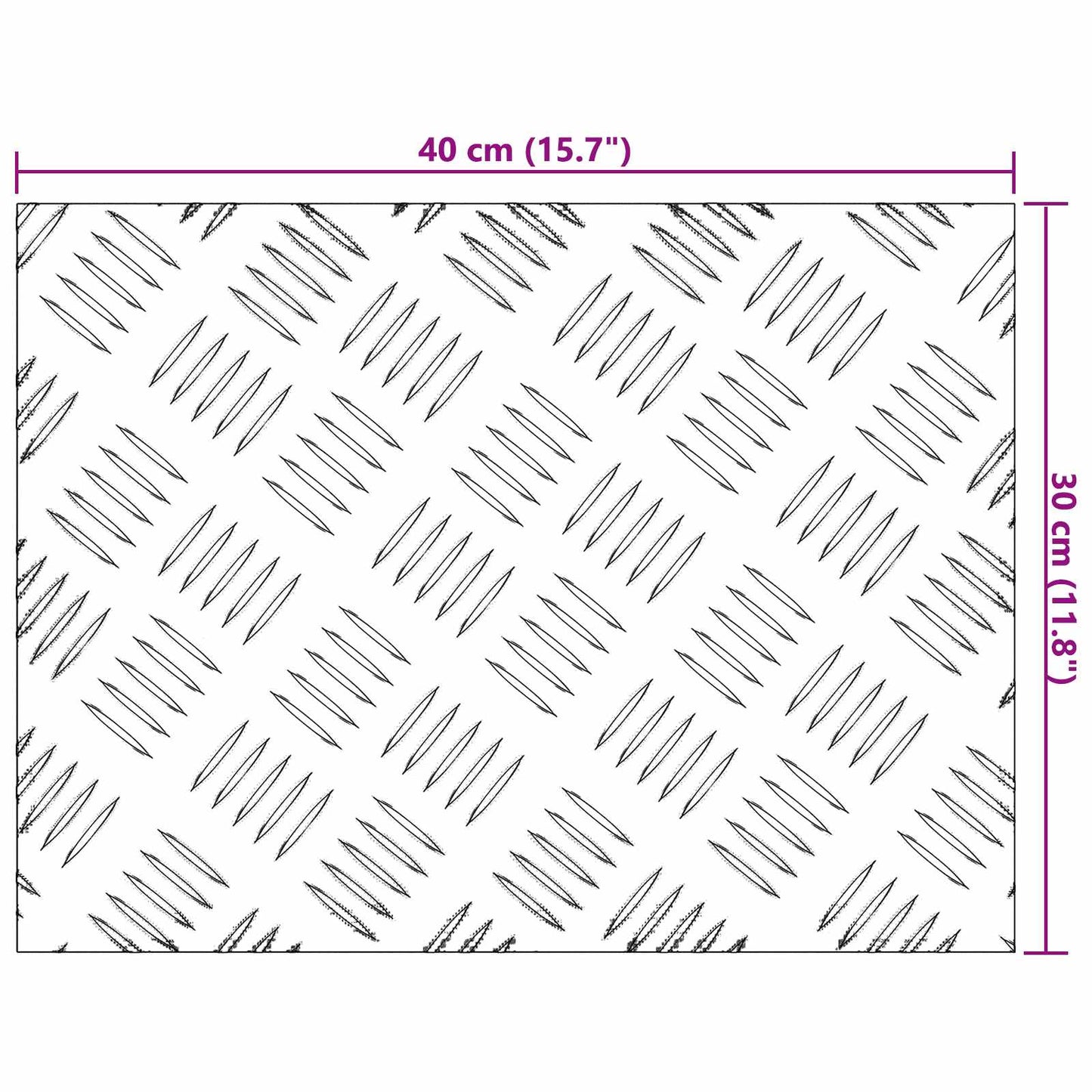 Trappe Tread 2 stk. 40 x 30 cm Sølv Aluminium Rektangulær