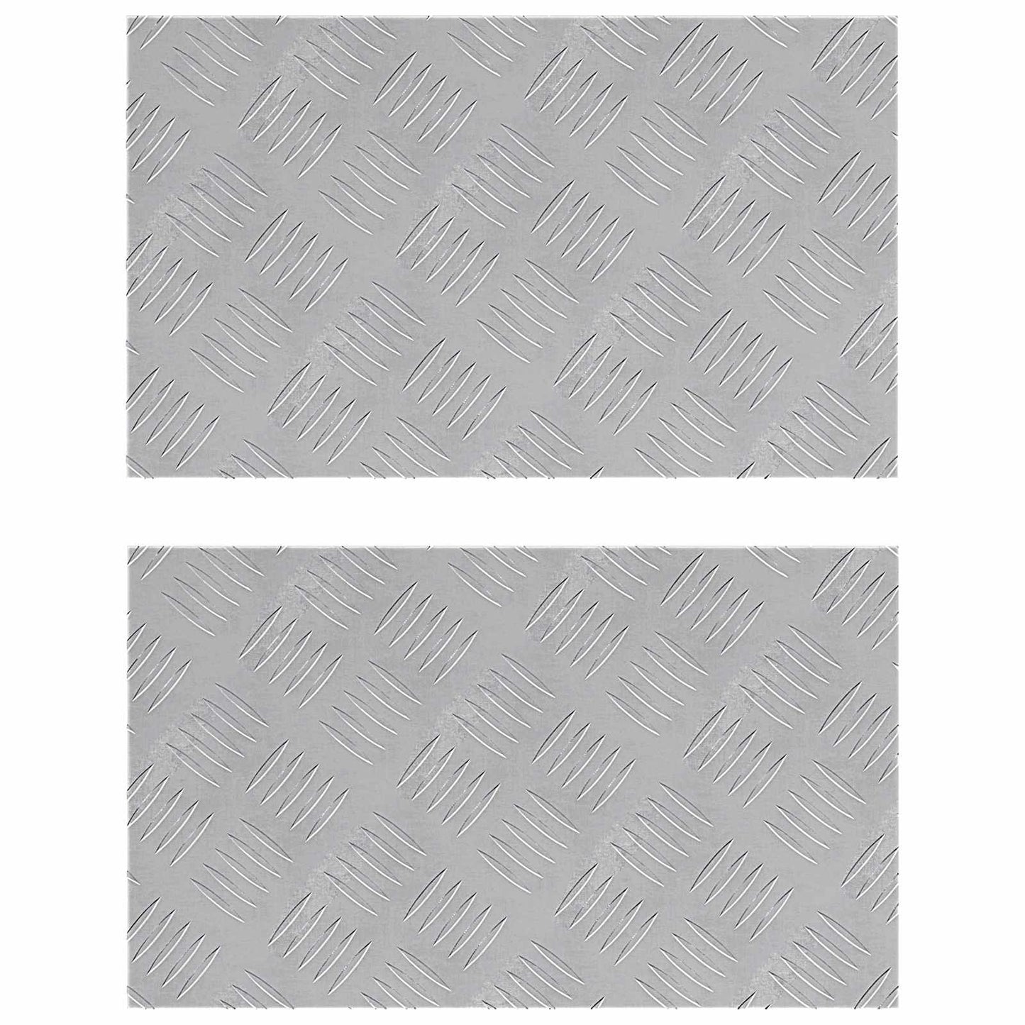Trappe Tread 2 stk. 50 x 30 cm Sølv Aluminium Rektangulær