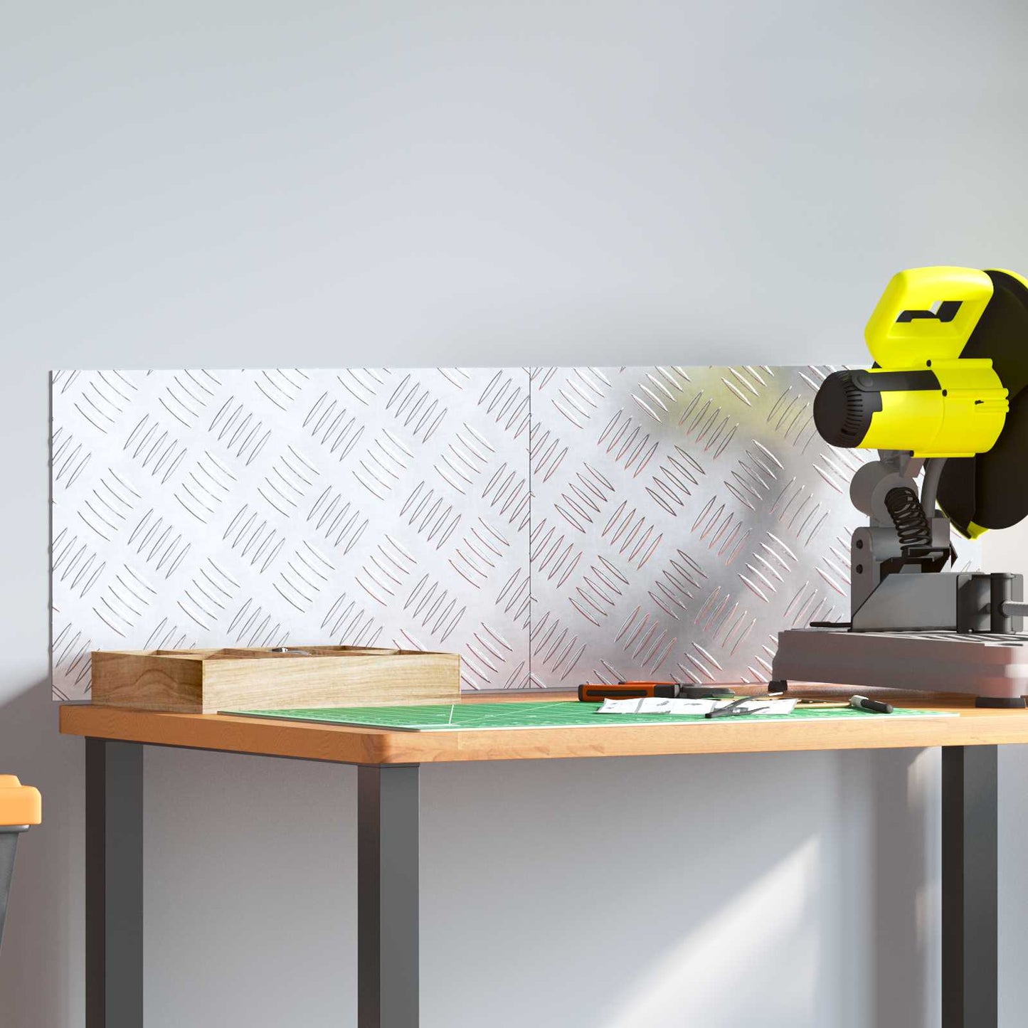 Trappe Tread 2 stk. 50 x 30 cm Sølv Aluminium Rektangulær