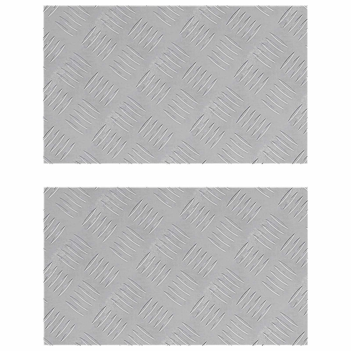 Trappe Tread 2 stk. 50 x 30 cm Sølv Aluminium Rektangulær