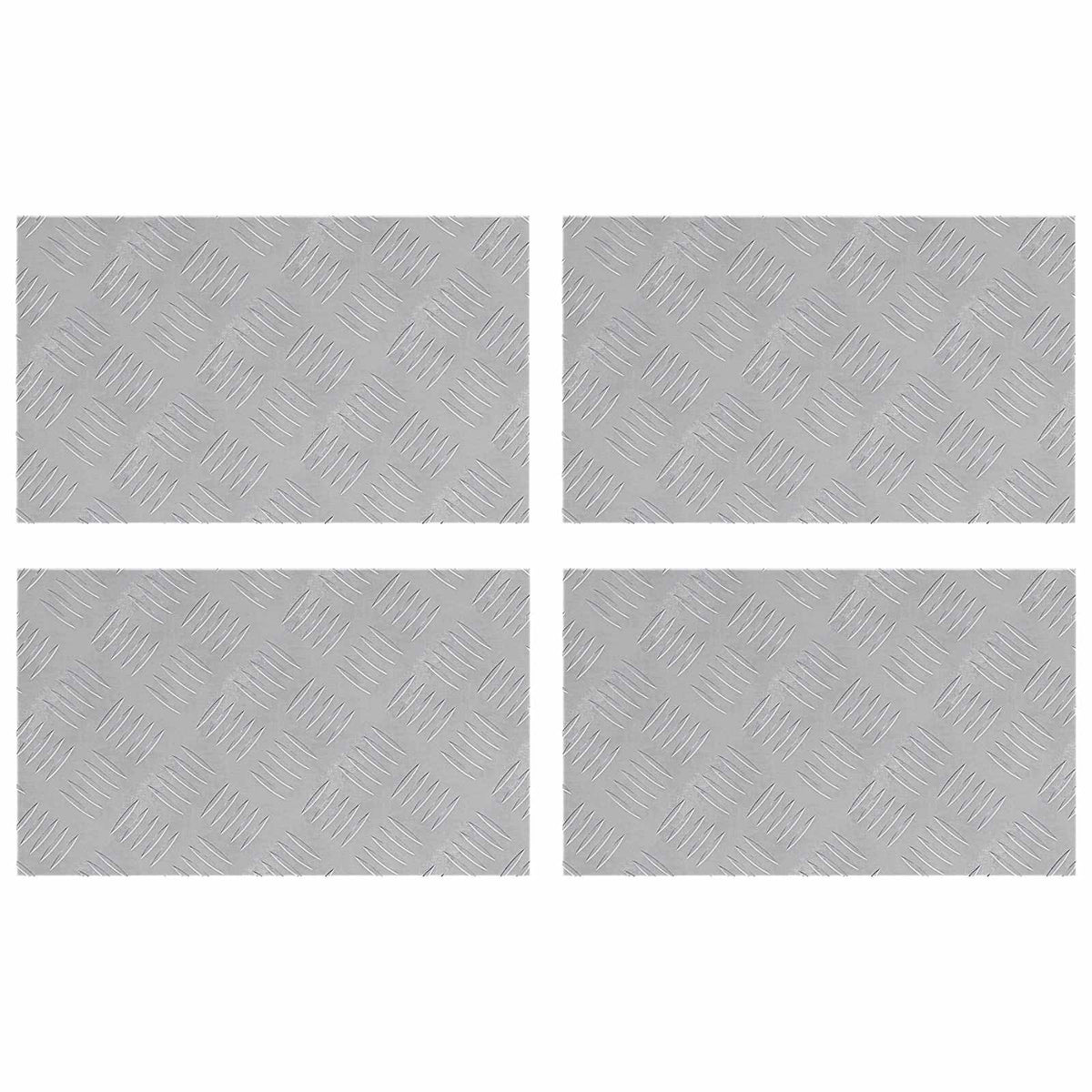 Trappe Tread 4 stk. 50 x 30 cm Sølv Aluminium Rektangulær