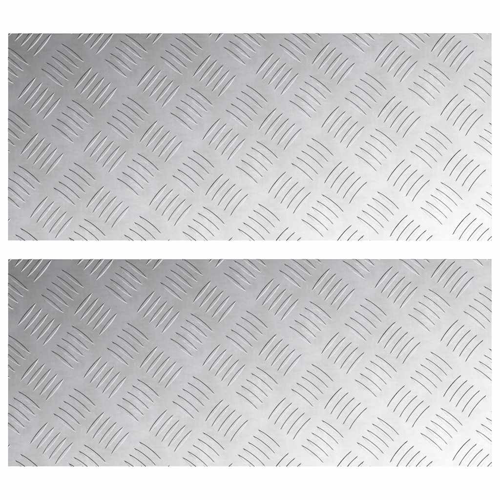 Trappe Tread 2 stk. 70 x 30 cm Sølv Aluminium Rektangulær