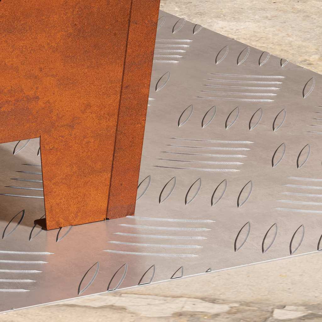 Trappe Tread 2 stk. 50 x 40 cm Sølv Aluminium Rektangulær