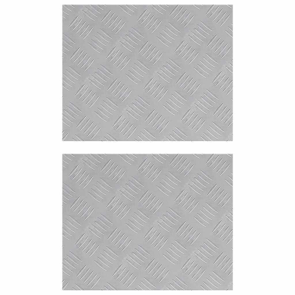Trappe Tread 2 stk. 50 x 40 cm Sølv Aluminium Rektangulær