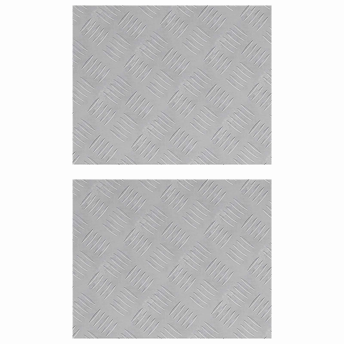 Trappe Tread 2 stk. 50 x 40 cm Sølv Aluminium Rektangulær