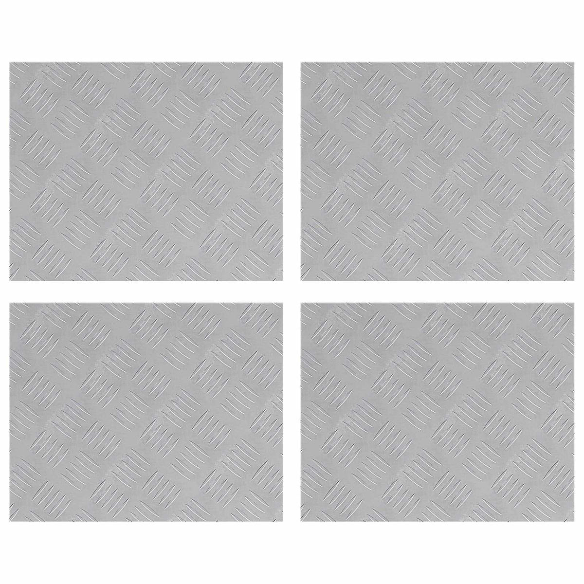 Trappe Tread 4 stk. 50 x 40 cm Sølv Aluminium Rektangulær