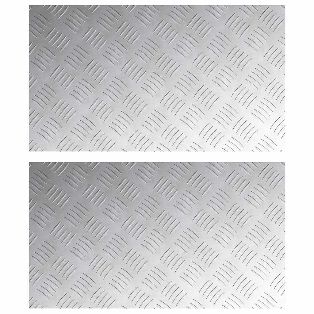 Trappe Tread 2 stk. 70 x 40 cm Sølv Aluminium Rektangulær