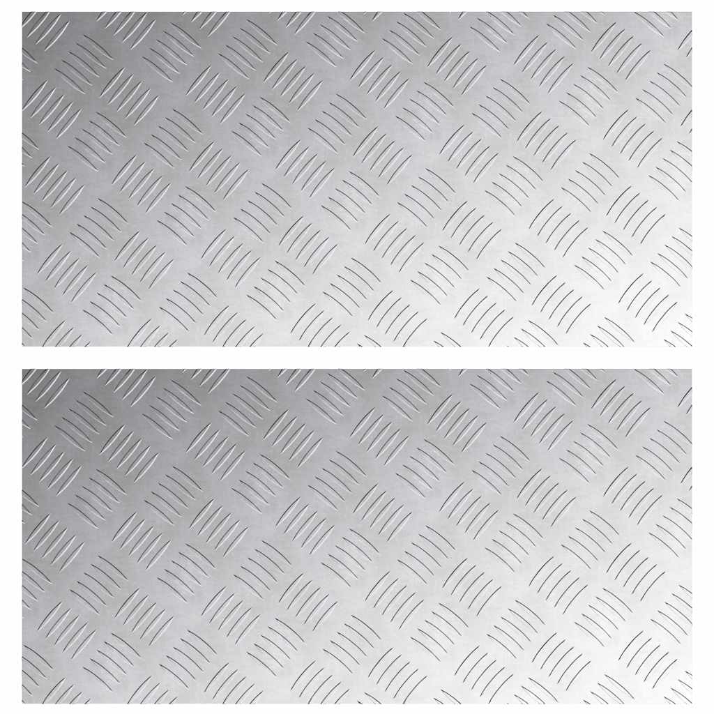 Trappe Tread 2 stk. 80 x 40 cm Sølv Aluminium Rektangulær