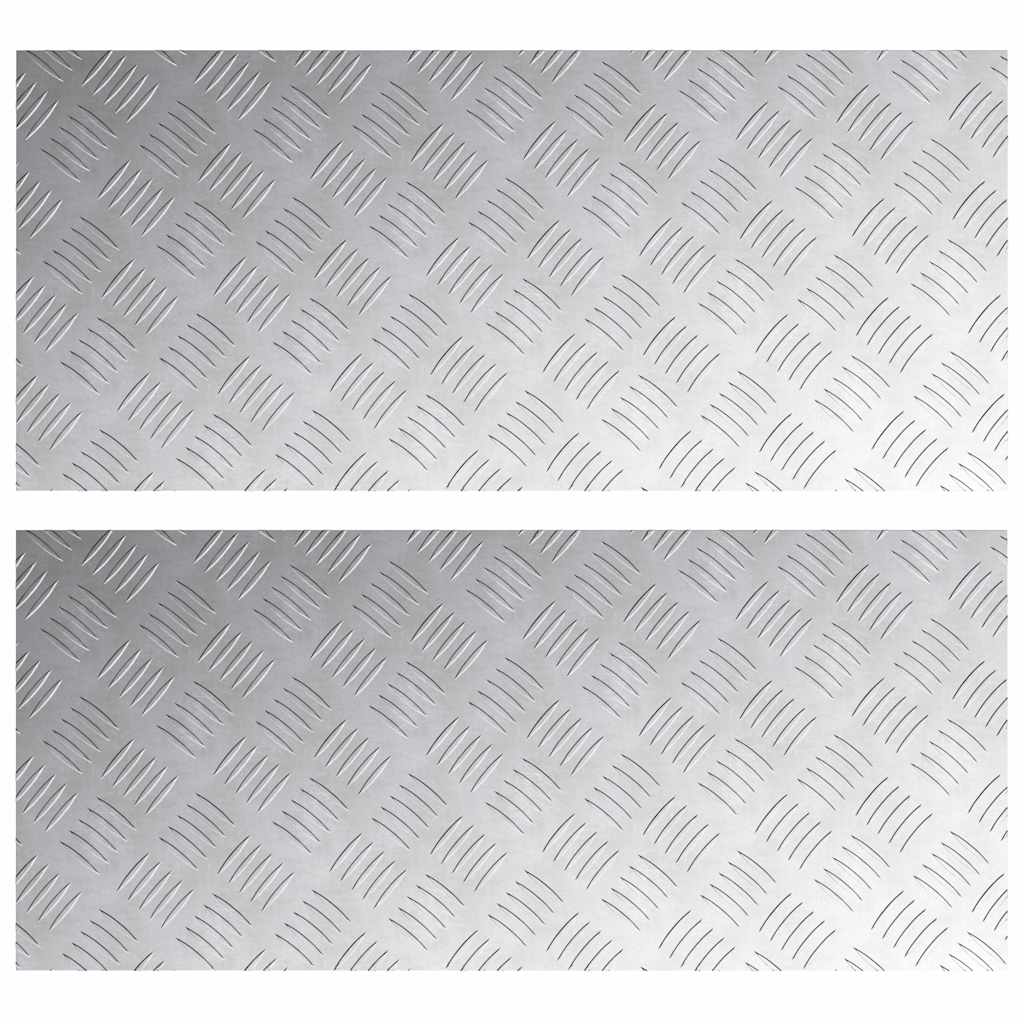 Trappe Tread 2 stk. 90 x 40 cm Sølv Aluminium Rektangulær