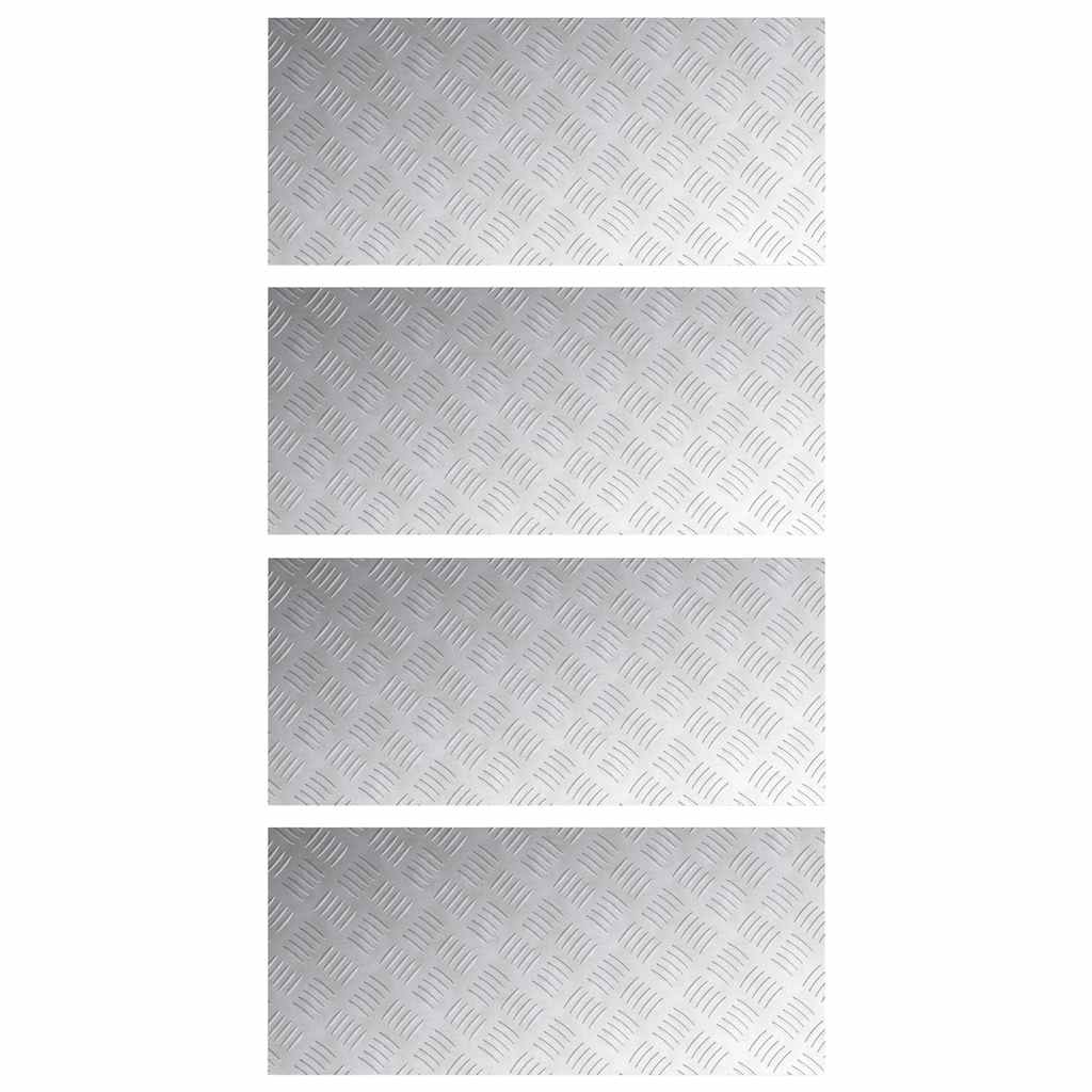 Trappe Tread 4 stk. 90 x 40 cm Sølv Aluminium Rektangulær