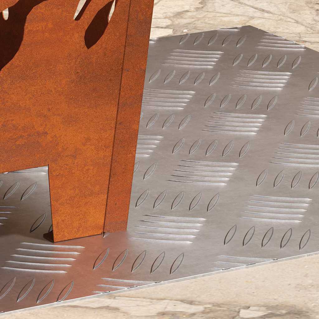 Trappe Tread 2 stk. 50 x 50 cm Sølv Aluminium Firkantet