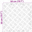 Trappe Tread 2 stk. 50 x 50 cm Sølv Aluminium Firkantet