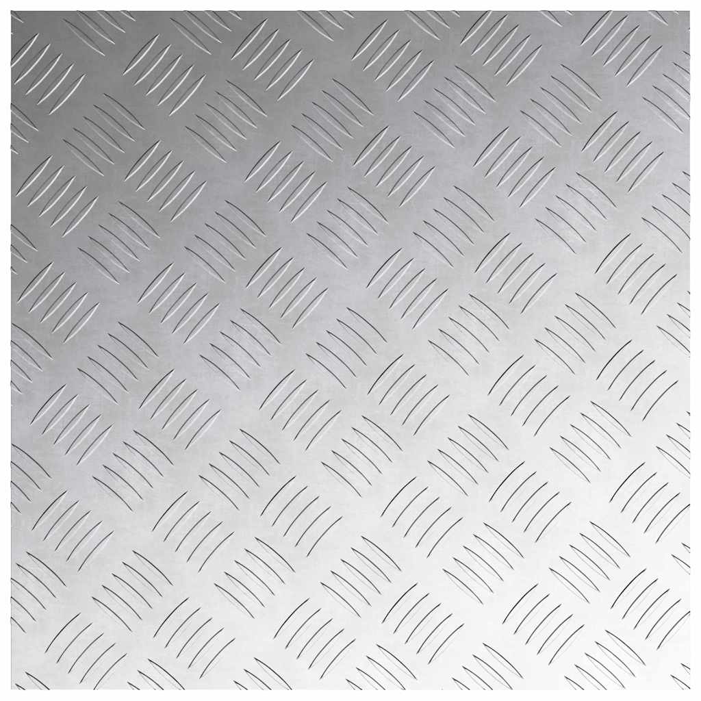 Trappe Tread 4 stk. 50 x 50 cm Sølv Aluminium Firkantet