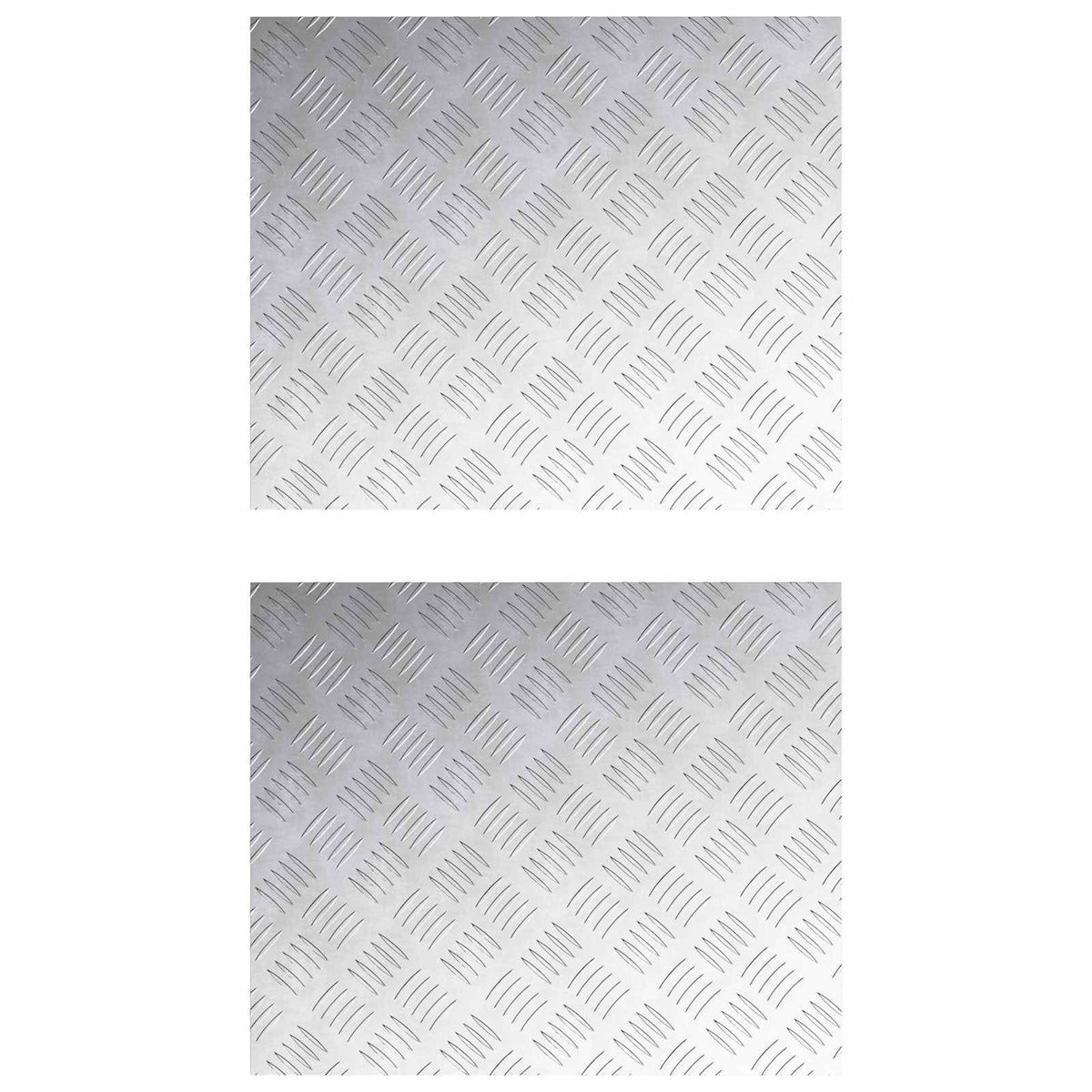Trappe Tread 2 stk. 60 x 50 cm Sølv Aluminium Rektangulær