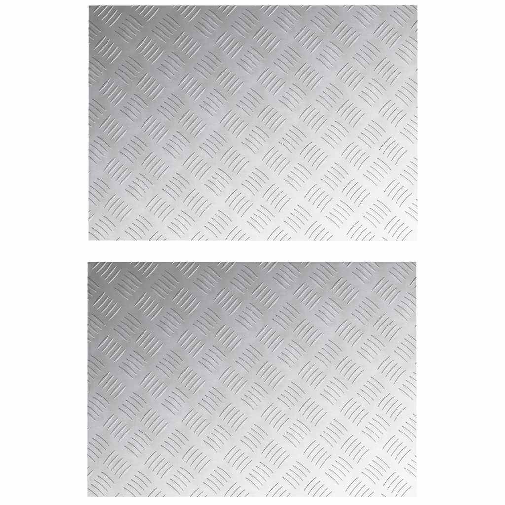 Trappe Tread 2 stk. 70 x 50 cm Sølv Aluminium Rektangulær