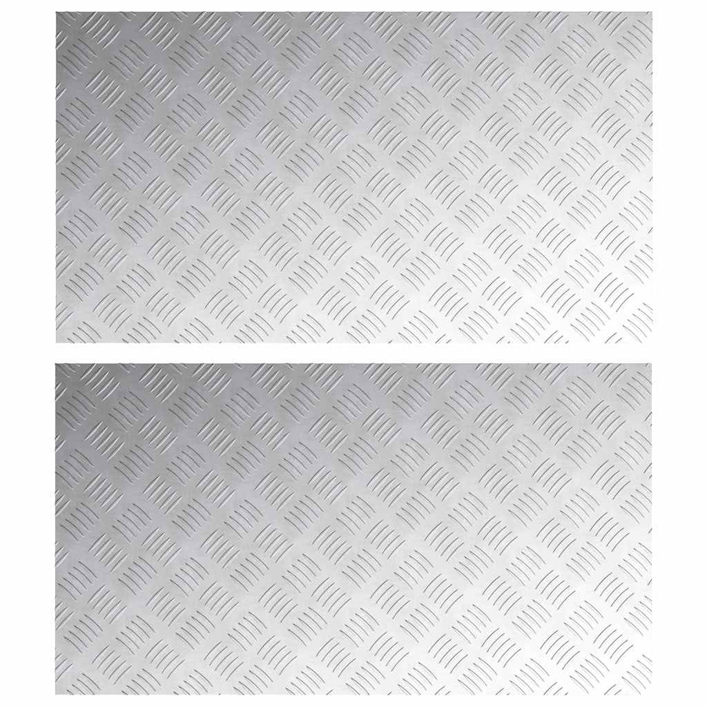 Trappe Tread 2 stk. 90 x 50 cm Sølv Aluminium Rektangulær