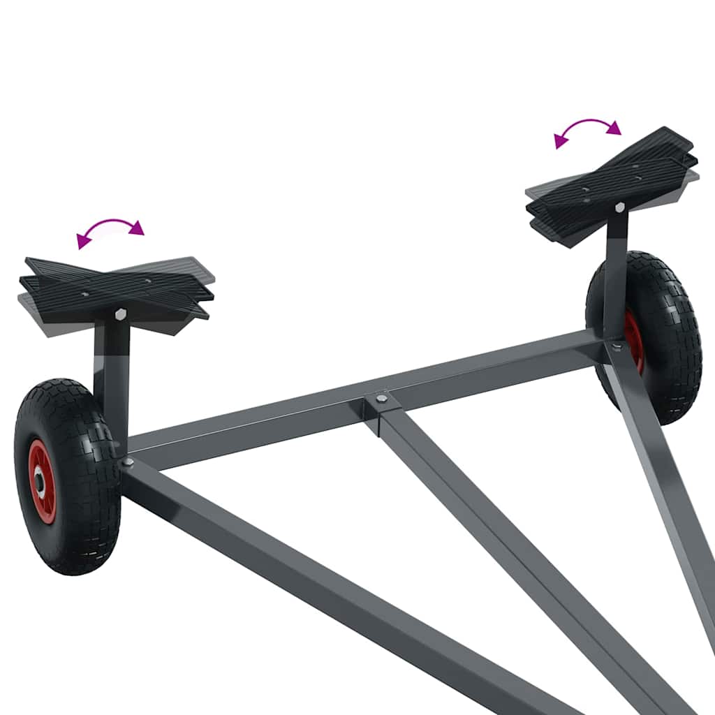Bådtrailer 302 x 107 x 42 cm Sølv Stål