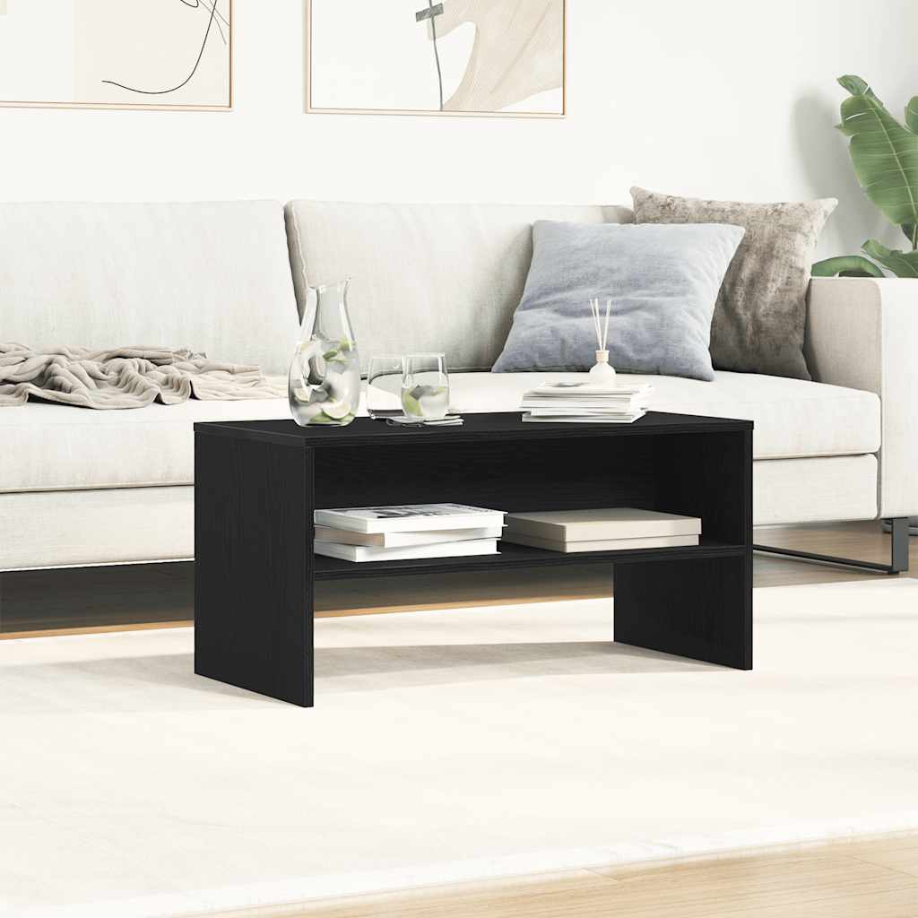 tv-bord 80x40x40 cm konstrueret træ sort egetræsfarve