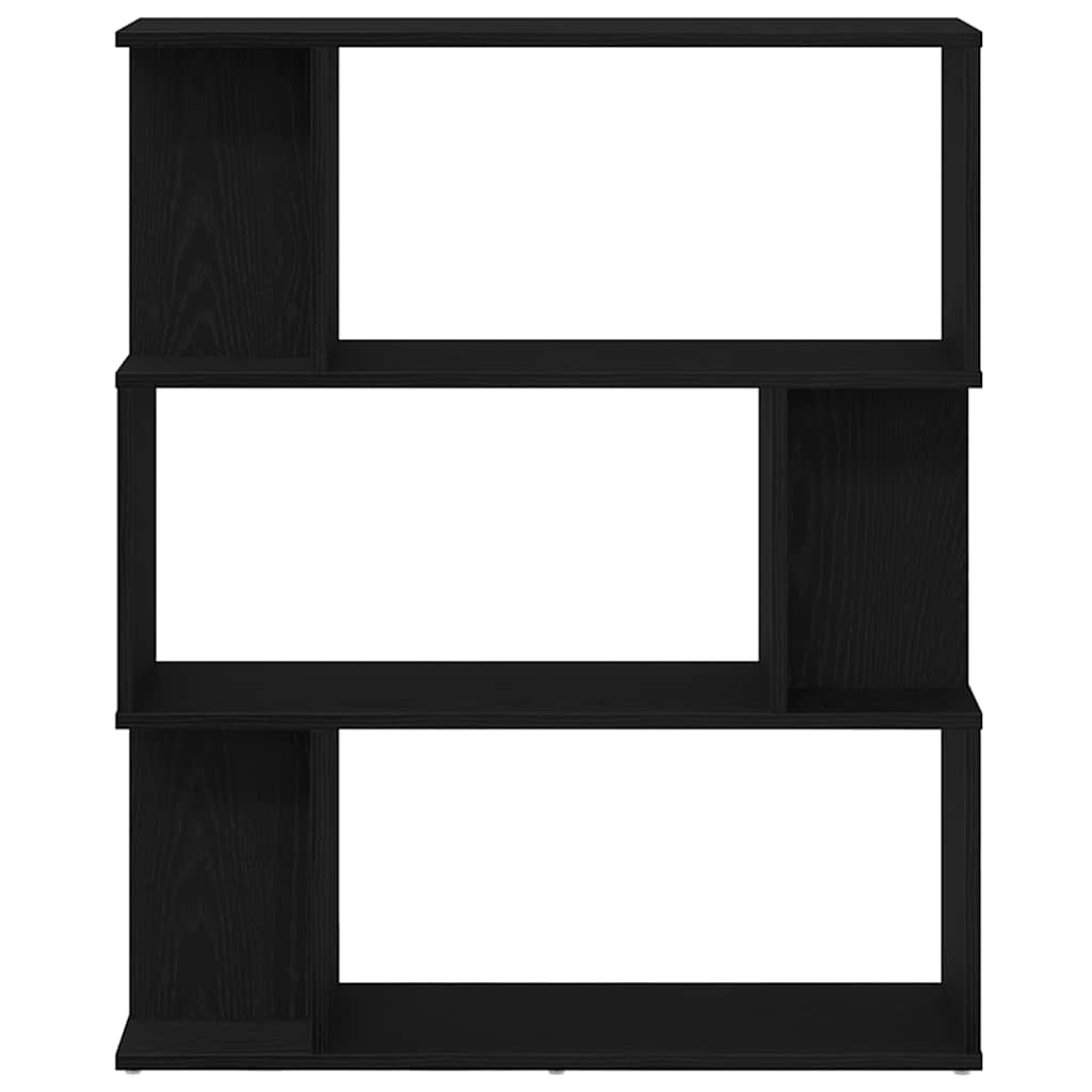 bogreol 80x24x96 cm konstrueret træ sort-eg