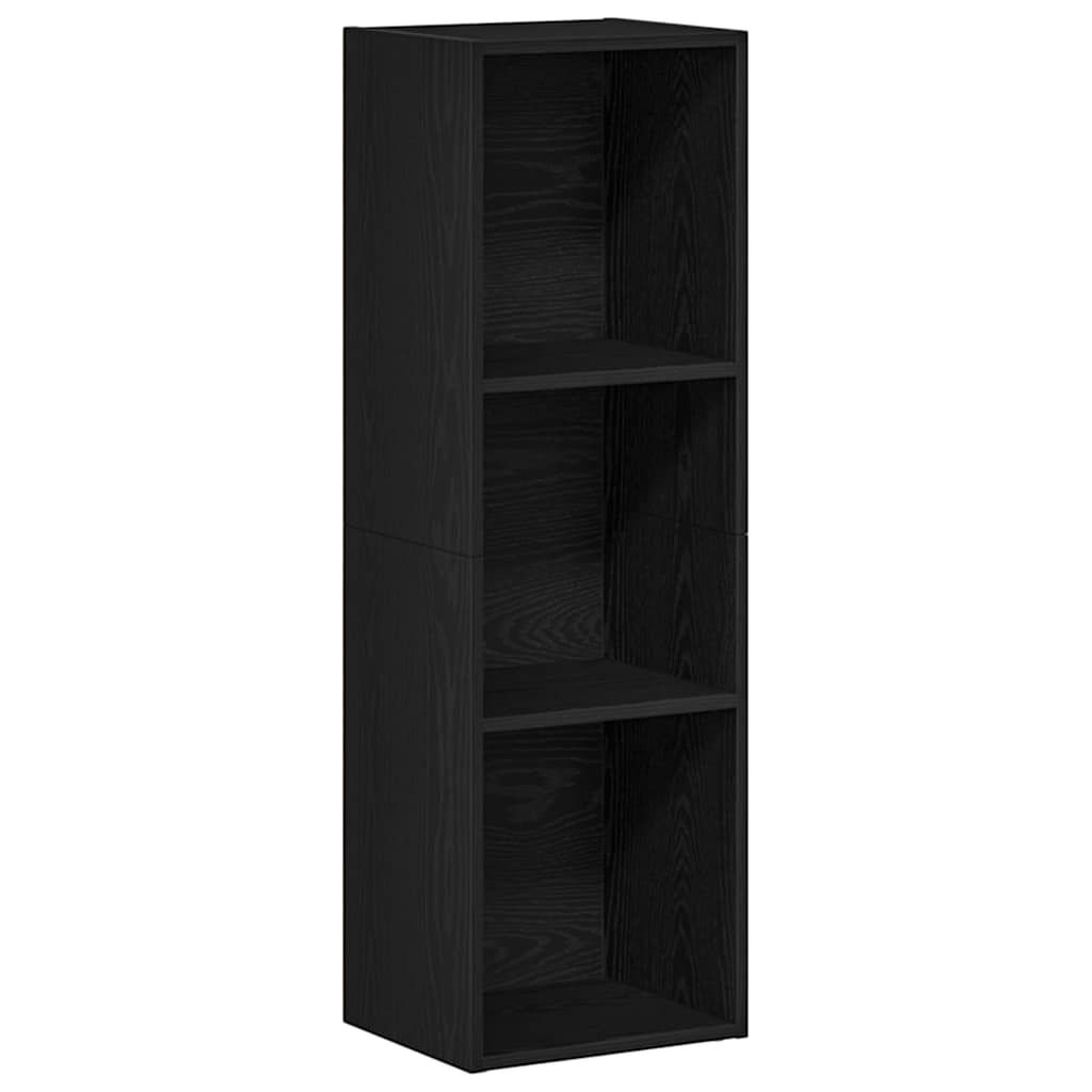bogreol 36x30x114 cm konstrueret træ sort-eg